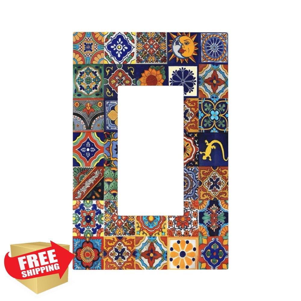 Donecmminery Single Rocker Talavera Tile Plate
