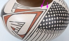 Mata Ortiz Pottery Zulema Quezada Vase Pot 6″ Mid Century Modern Abstract Fish
