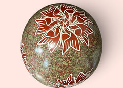 Mata Ortiz Pottery Leonel Lopez Saenz Floral Ducks Birds Flowers Mexican Clay