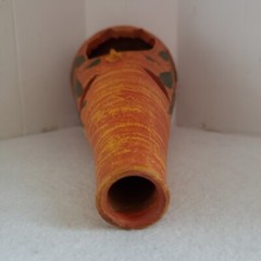 Mexican Pottery Chiminea Small Table Top Candle or Incense Burner Tiki Folk Art