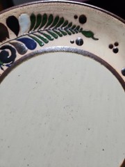 Vintage Netzi Pottery Sandstone Tonala Plate Floral – Signed