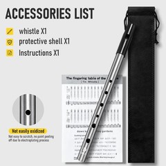 1 PCS Irish Tin Whistle Key Of D Silver Sound Penny Whistle Instrument