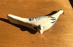 Vintage Mexican Mid Century Modern Tonala Roadrunner Pottery Bird Sculpture