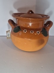 Mi Patria Large Clay Pot With Lid Functional Mexican Pots