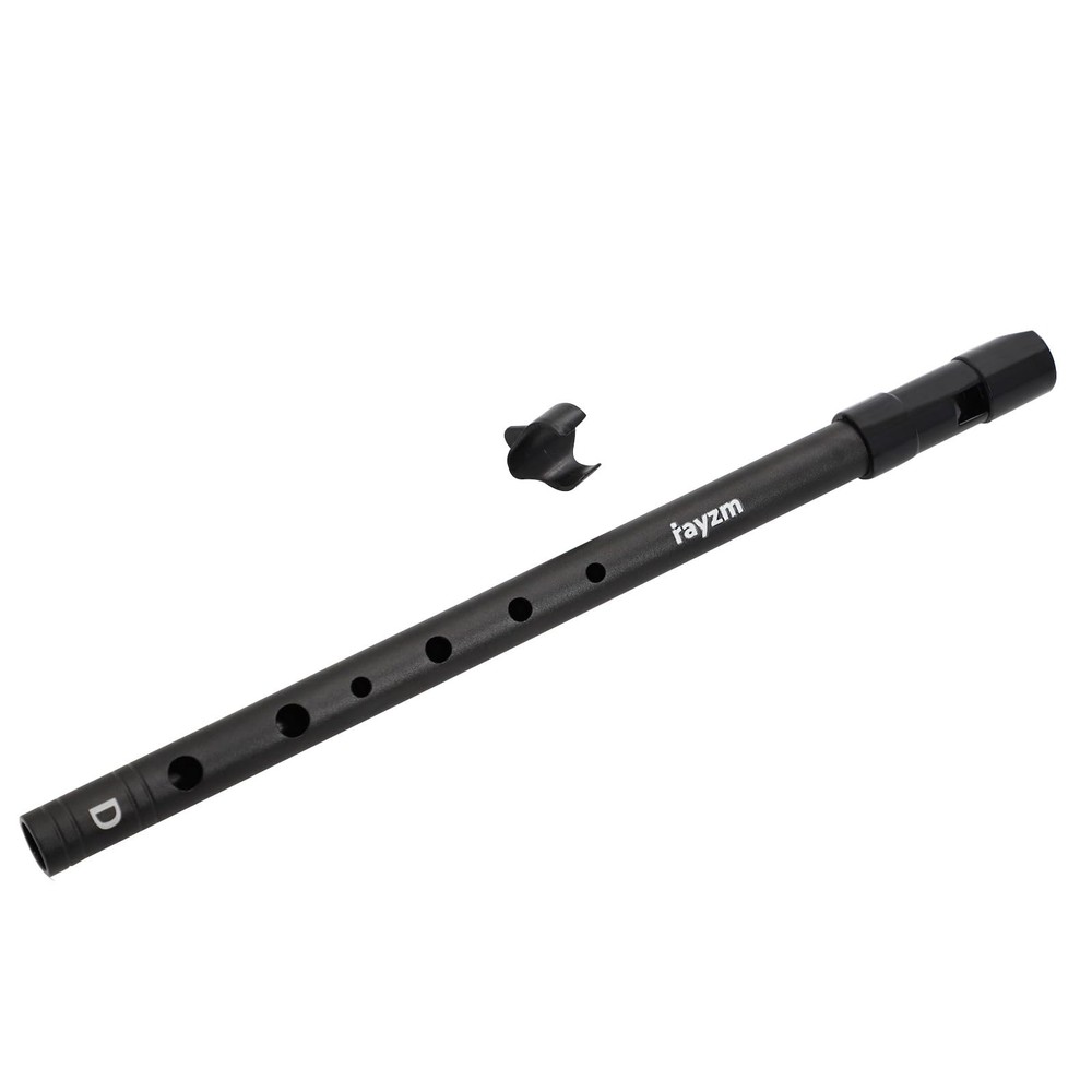 D-Key 6-Hole Irish Tin Whistle Aluminum Penny Whistle for Beginners Black