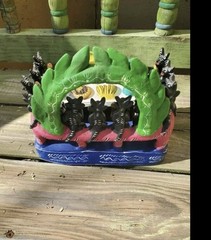 Mexican Folk Art Pottery Last Supper Black Devil Ocumicho Hand Painted Clay