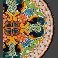 Talavera Pottery Colorful Wall Hanging Platter Serving Tray Table Top Display