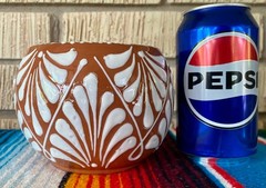 Mexican Ceramic Flower Pot Planter Folk Art Pottery Handmade Talavera #7