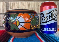 Mexican Ceramic Flower Pot Planter Folk Art Pottery Handmade Talavera #11