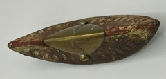 Mexican Tera Cotta Fruit Platter/Basket With 7 Fruit Pcs W/Brass Stems