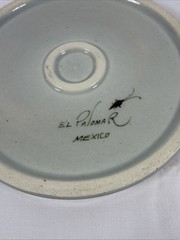 Tonala Hand-Painted Ken Edwards Pottery Green Trivet Bird 7″ El Palomar Mexico