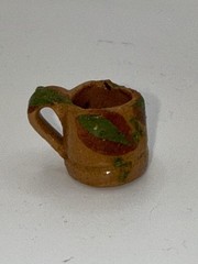 Vintage Lot Small Mexican Pottery Miniature Single Cup &Bowl