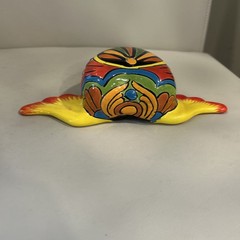 Mexican Talavera Flying Heart Wings Pottery 8” Wall Decor Folk Art