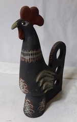 Mid Century Modern Mexican Art Pottery Rooster Sculpture