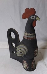 Mid Century Modern Mexican Art Pottery Rooster Sculpture