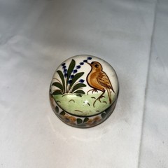 Vintage Tonala Trinket Box 3” Round Unsigned