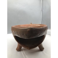 Vintage Terra Cotta Glaze Red Clay Fish Shape Tabletop Warmer w/Defect READ NOTE