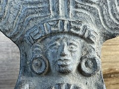 ANTIQUE-Rare Pre-Columbian Pottery Artifact–Mesoamerican-Aztec/Maya Style-5”3/4H