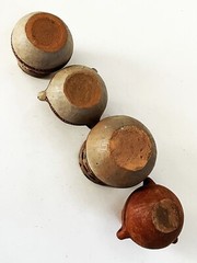 4 VTG MEXICAN FOLK ART POTTERY AMATENANGO DEL VALLE CHIAPAS CERAMIC CLAY POT JAR