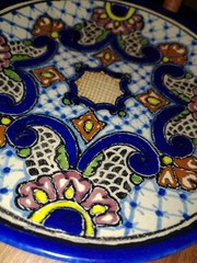 Single Talavera 8″ Hand Painted Plate Pair of Ansar Mexican Potter HangingPlates