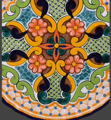Talavera Pottery Colorful Wall Hanging Platter Serving Tray Table Top Display