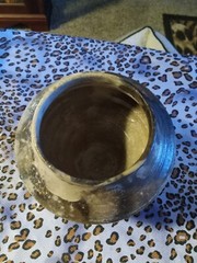 Wonderful Classic Folk Art Pottery Vase Signed By Artist