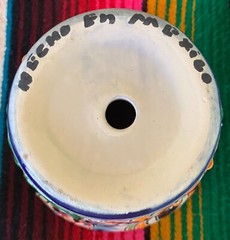 Mexican Ceramic Flower Pot Planter Folk Art Pottery Handmade Talavera #5