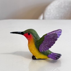 Handmade Ceramic Hummingbird Mexican Folk Art Decor Statue 4” Bird Gift Animal