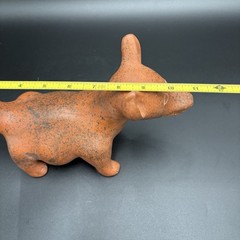 Mexican Handmade Dog Figurine Red Clay Pottery Colima Culture