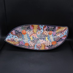 Talavera Pottery Lg 21.5″ Centerpiece Fruit Bowl Mexican Ceramic Kitchen Serving
