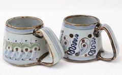(set of 4) Ken Edwards El Palomar Mexican Pottery Large Coffee Cup Mug