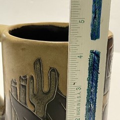 HANDCRAFTED MARA ART POTTERY COFFEE MUG Tea Cup CACTUS MEXICO Musician Music