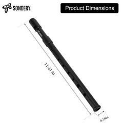 Irish Tin Whistle Key of D Black ABS Durable Construction – Warm Round Tone
