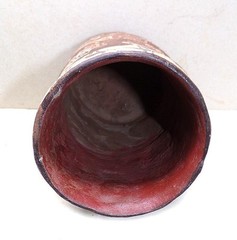 HUGE MAYAN TUMBLER-LIKE VESSEL – CLASSIC DECORATION -5 1/4″ DIA. X 10 1/2″ TALL