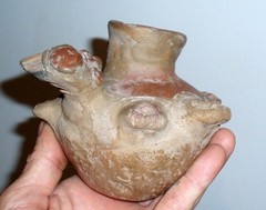 MUSEUM QUALITY PRE COLUMBIAN MAYAN CEREMONIAL REDWARE POTTERY BOWL ARTIFACT FACE
