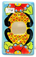 Traditional Mexican Talavera Pottery Single Outlet Plate Light Switch Cover
