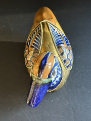 Vtg Mexico Tonala Mexican Folk Art Sergio Bustamanta Style Mallard Duck 8” Brass