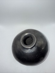 Vtg Dona Rosa Coyotepec Oaxaca Mexico Black Pottery 5.5”Hx6”W Signed