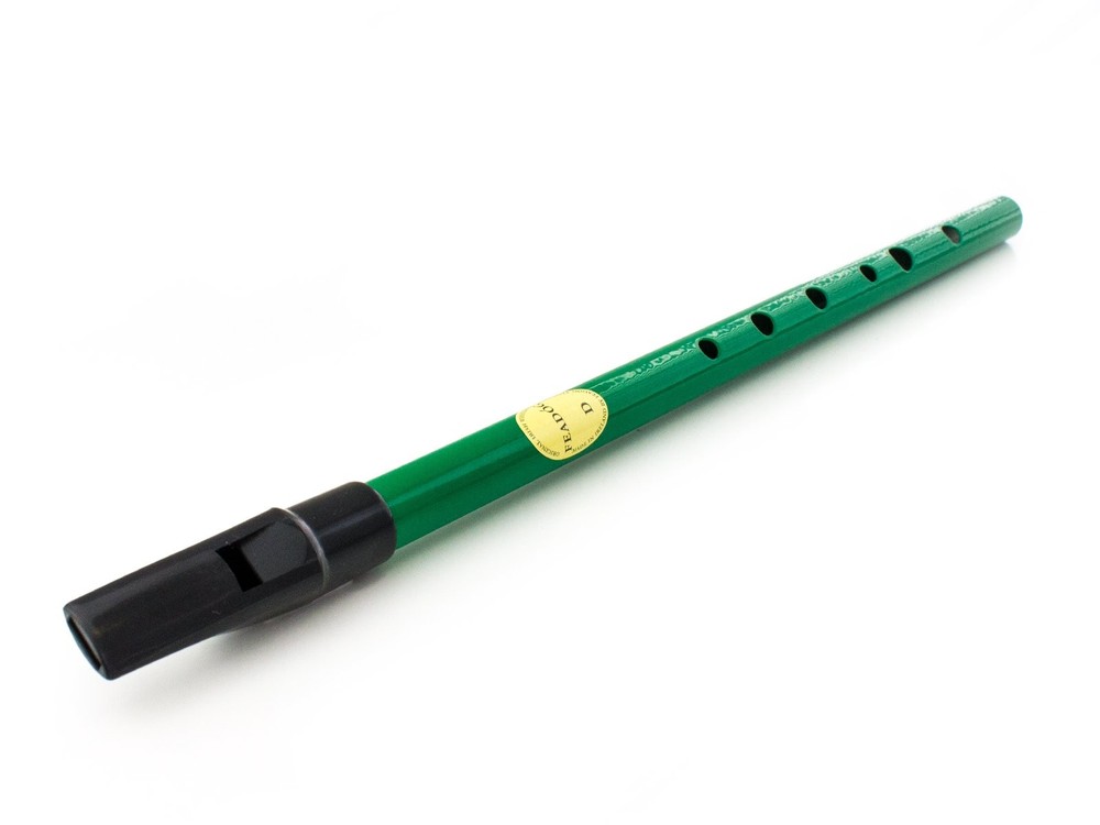 Feadog Key Of D Irish Tin Penny Whistle Musical Instrument Green
