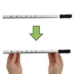 Irish Tin Whistle Flute 6Hole Aluminum Key of C Penny Whistle Silver