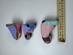 Mexican Nativity Set Folk Art Handmade Hand painted Clay Unknown Artist