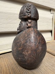 Vintage Taino Heart Shaped Art Vessel/Vase Ceramic Pottery Hand Made