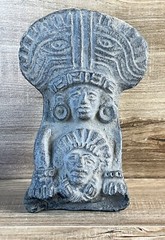 ANTIQUE-Rare Pre-Columbian Pottery Artifact–Mesoamerican-Aztec/Maya Style-5”3/4H