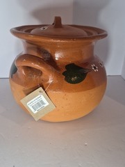 Mi Patria Large Clay Pot With Lid Functional Mexican Pots