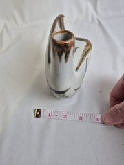 Ken Edwards Floral & Bird Ceramic Mini Pitcher Mexico Art Pottery