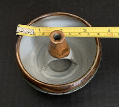 Handmade Incense Sage Burner Holder Pottery Signed Clay Glazed Stoneware Mexico