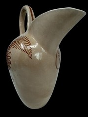 Vintage Handmade Tlaquepaque 1930’s Mexican Art Pitcher Mexican Folk Art Pottery