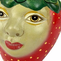 Vintage C. EL MEX Anthropomorphic Fruit Face Candle Set of 3 Mexico Folk Art