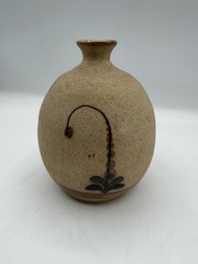 Vintage Floral Flower Tonala Mexico Folk Art Pottery Vase Signed Z Mex ZMex