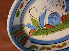 México Pottery Vintage 1940-50’s Possibly Made In Oaxaca ,Floral & Modern Motifs
